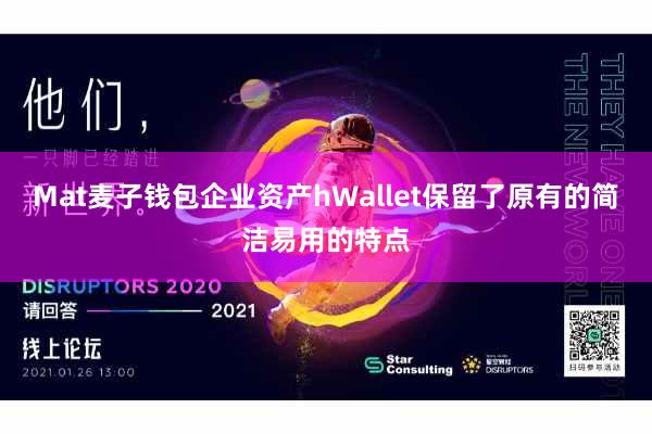 Mat麦子钱包企业资产hWallet保留了原有的简洁易用的特点